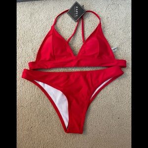 Red Zaful Bikini
